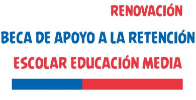 Renovacion Beca de Apoyo a la Retención Escolar Educación Media